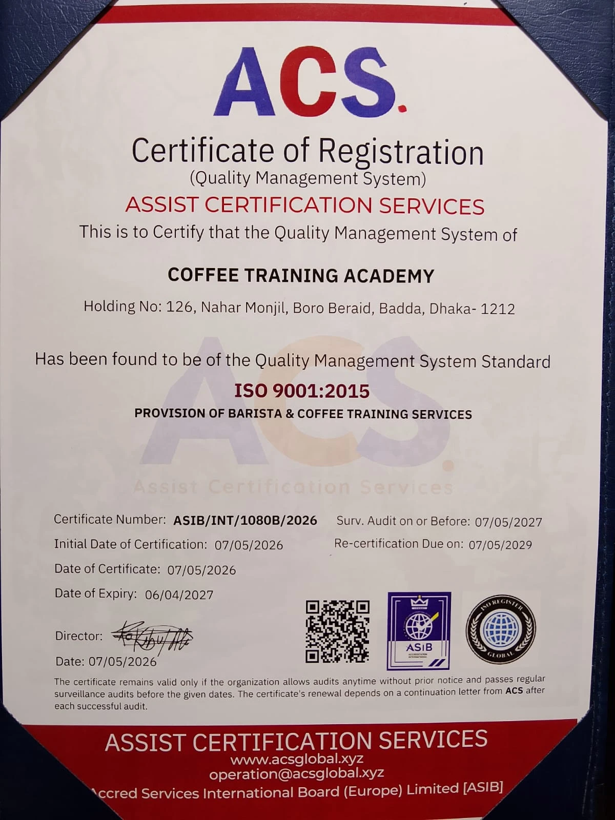 ISO 9001:2015 Certificate